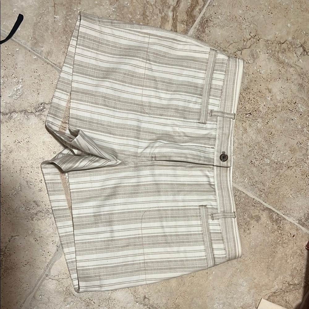 Tory Burch Striped Cream and beige Women Shorts